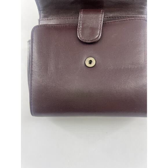 Vintage Etienne Aigner Crossbody Shoulder Bag Brown Leather Antique Brass Small - Picture 3 of 11